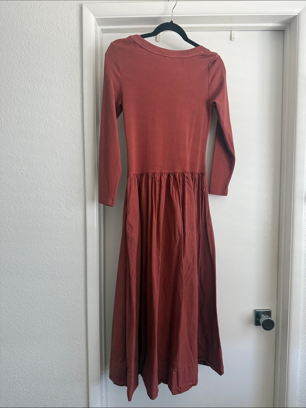 Free People Aelia Rust Cotton Midi Dress - Picture 3 of 4
